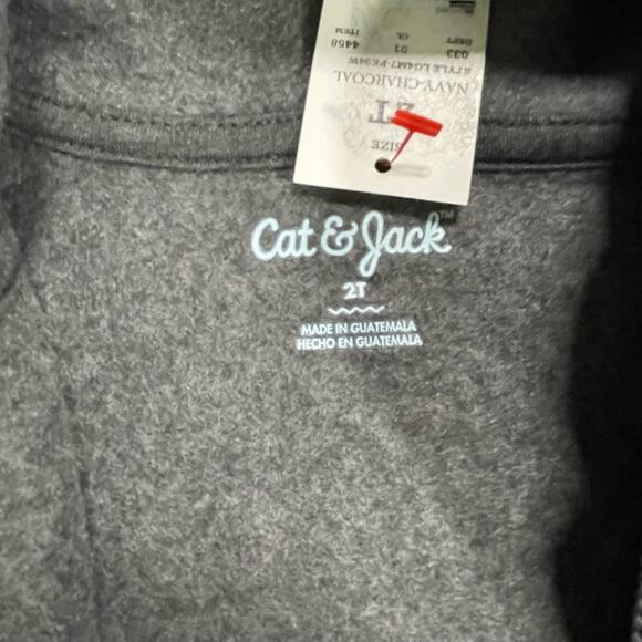 Cat & Jack Toddler Jacket Size 2T Full Zip Gray Hoodie With Pockets NWT - Picture 5 of 6